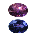 saphir farbwechselnd changierend colour change sapphire