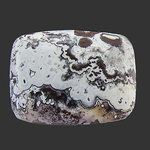 Crazy Lace Agate from Mexico. 1 Piece. Cabochon Cushion, opaque