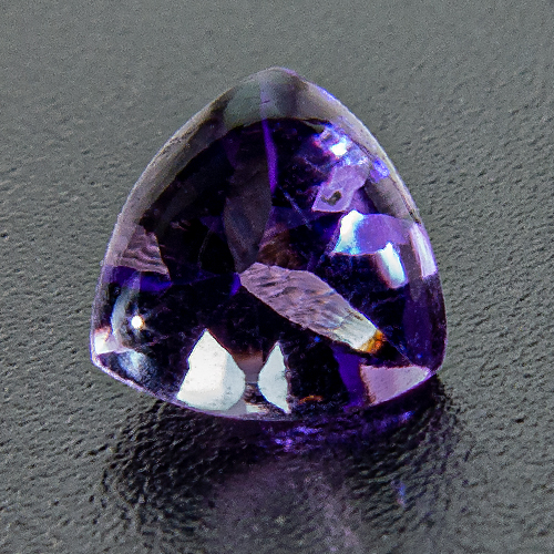 Amethyst from Zambia. 1 Piece. Bufftop Trillion, small inclusions