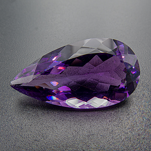 Amethyst from Brazil. 17.33 Carat. Pear, small inclusions