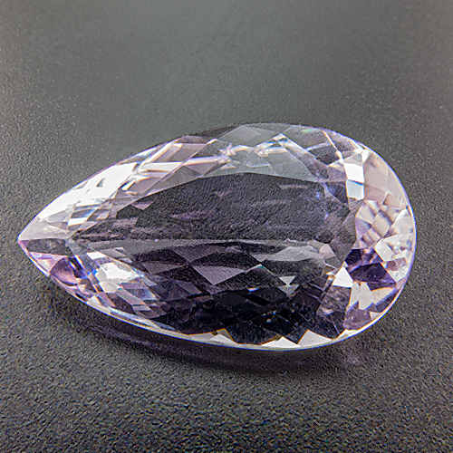 Amethyst Rose De France from Brazil. 26.13 Carat. Pear, very very small inclusions