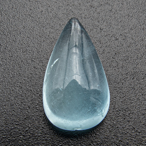 aq from Brazil. 3.63 Carat. Cabochon Pear, very distinct inclusions
