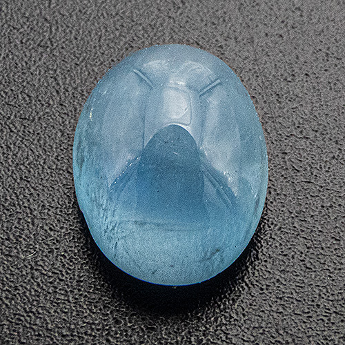 Aquamarine from Brazil. 2.88 Carat. Cabochon Oval, translucent