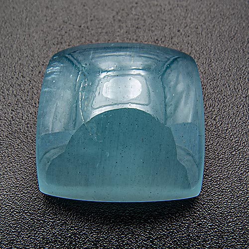 Aquamarine from Africa. 11.13 Carat. Cabochon Cushion Square, translucent