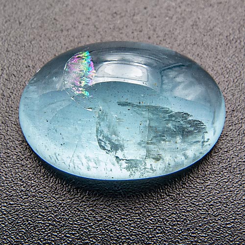 Aquamarine from Africa. 6.44 Carat. Cabochon Oval, translucent