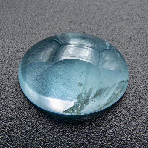 Aquamarine from Africa. 7.65 Carat. Cabochon Oval, translucent