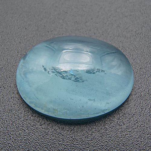 Aquamarine from Africa. 7.97 Carat. Cabochon Oval, translucent