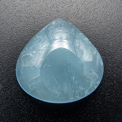 Aquamarine from Africa. 9.95 Carat. Cabochon Pear, translucent