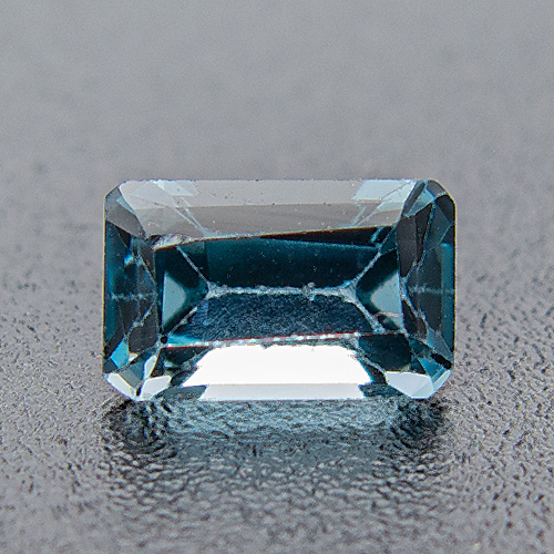 Aquamarine from Brazil. 0.52 Carat. Sloppily cut, some facets are not quite parallel and most facet edges are not as sharp as they should be...