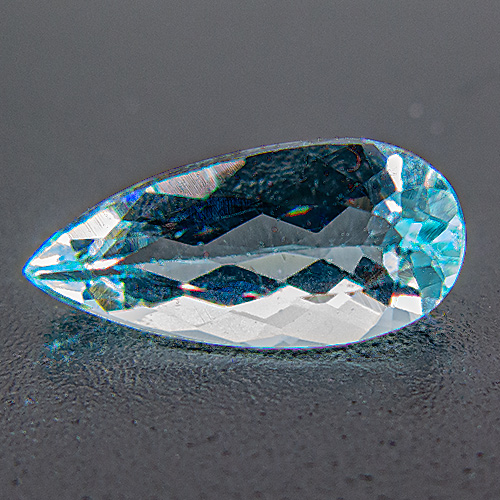Aquamarine from Brazil. 1.09 Carat. Pear, very very small inclusions