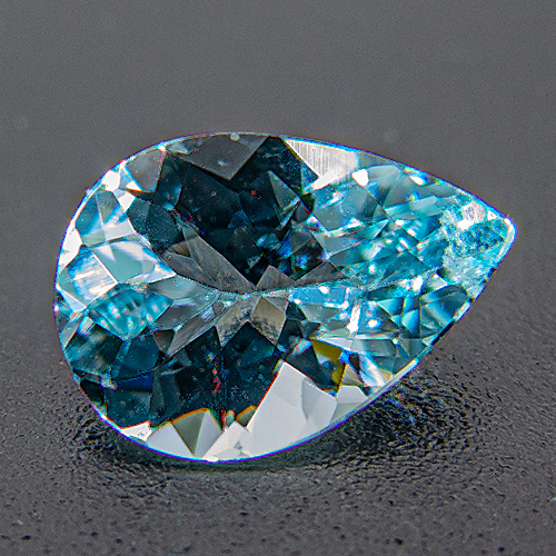 Aquamarine from Brazil. 1.32 Carat. Pear, very small inclusions