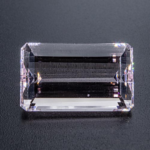 Morganite from Brazil. 12.36 Carat. Emerald Cut, very very small inclusions