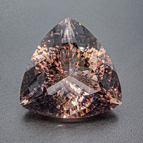 Morganite from Brazil. 29.54 Carat. Trillion, very very small inclusions