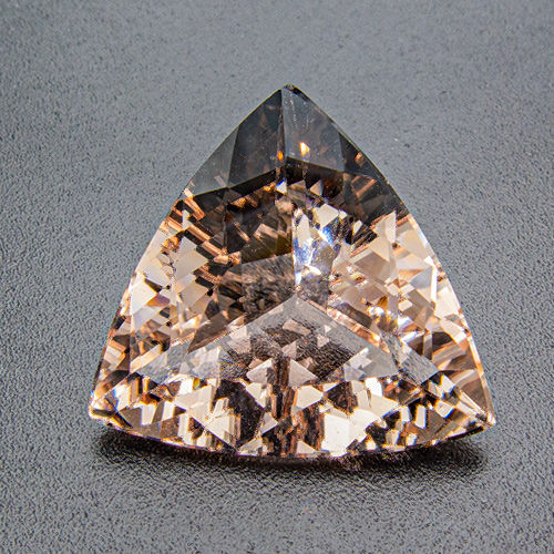 Morganite from Brazil. 7.89 Carat. Trillion, eyeclean