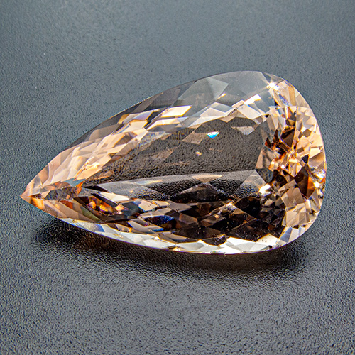 Morganite from Brazil. 23.81 Carat. Pear, eyeclean