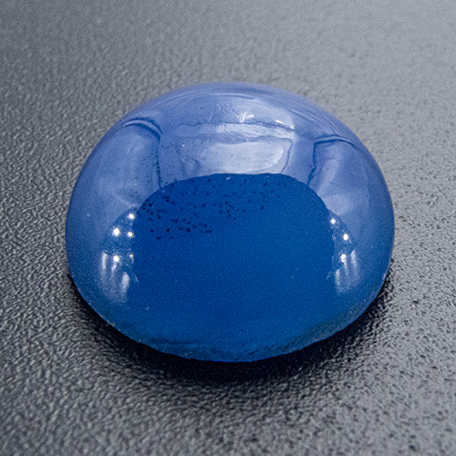 Blue quartz. 1 Piece. Cabochon Round, translucent