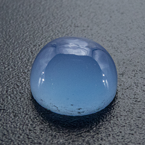 Blue quartz. 1 Piece. Cabochon Round, translucent