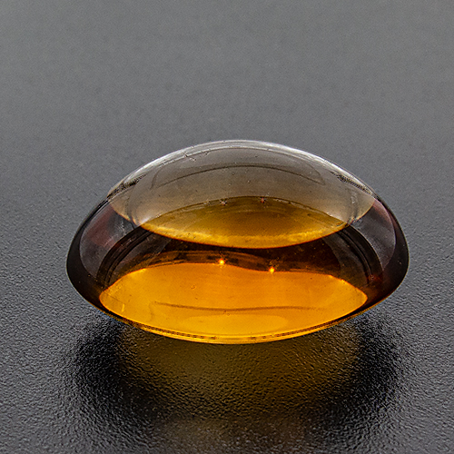 Citrine from Brazil. 13.8 Carat. Cabochon Oval, very very small inclusions