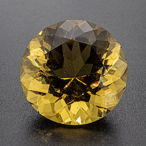 Citrine from Brazil. 15.27 Carat. Round, small inclusions