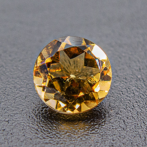 Citrine from Brazil. 1 Piece. Round, very small inclusions