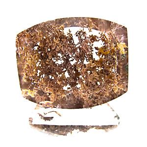 "Lodolite" from Brazil. 31.27 Carat. Cabochon Barrel, very distinct inclusions