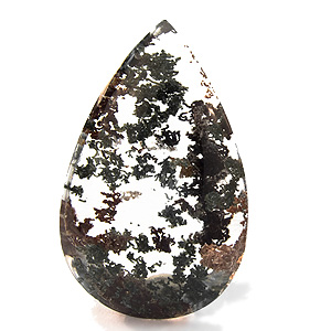 "Lodolite" from Brazil. 64.02 Carat. Cabochon Pear, very distinct inclusions