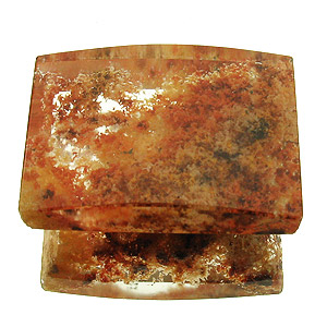 "Lodolite" from Brazil. 24.96 Carat. Cabochon Barrel, very distinct inclusions