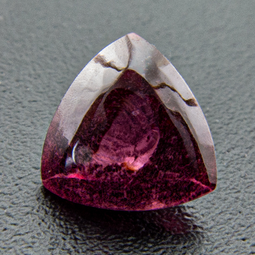 Rhodolite Garnet from India. 1 Piece. Bufftop Trillion, small inclusions