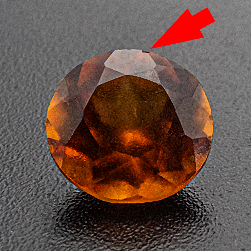 Spessartine Garnet from Brazil. 1.12 Carat. Minute chip at girdle can easily be hidden in setting