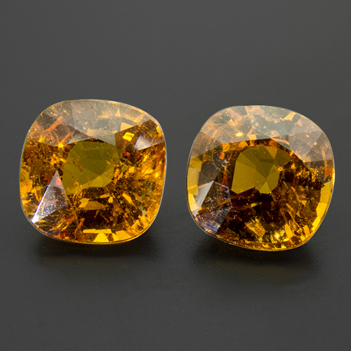 Spessartine Garnet from Nigeria. 3.1 Carat. Very attractive, well cut and lively pair.