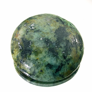 "African Turquoise" (Jasper) from South Africa. 1 Piece. Cabochon Round, opaque