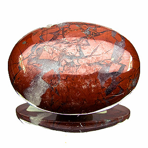 Jasper Breccia from South Africa. 1 Piece. Cabochon Oval, opaque