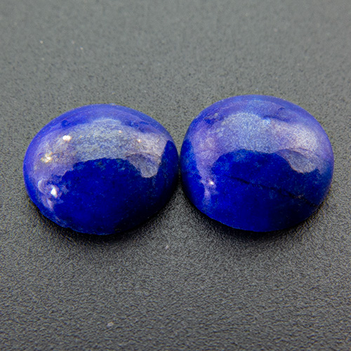 Lapis Lazuli aus Afghanistan. 1 Stück. Cabochon Rund, opak