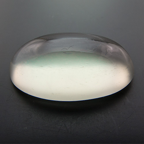 Green Moonstone from India. 10.63 Carat. Cabochon Oval, small inclusions