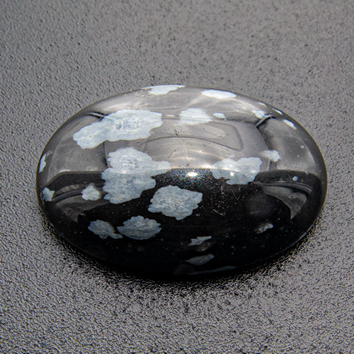 Snowflake Obsidian from Mexico. 1 Piece. Cabochon Oval, opaque