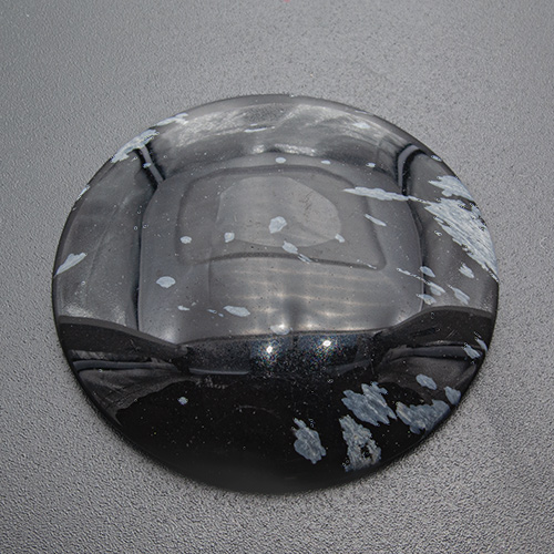 Snowflake Obsidian from Mexico. 1 Piece. Cabochon Round, opaque
