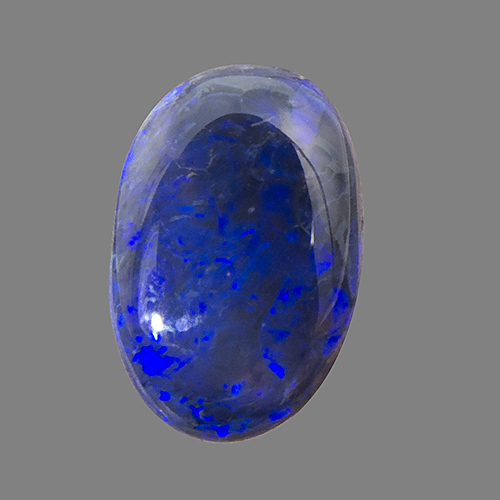 Black Opal from Australia. 0.76 Carat. Cabochon Oval, opaque