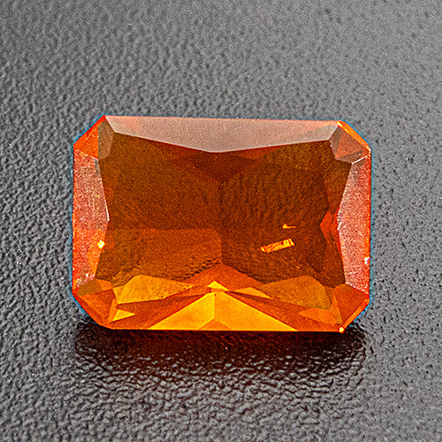 Fire Opal from Mexico. 0.64 Carat. Octagon, very small inclusions