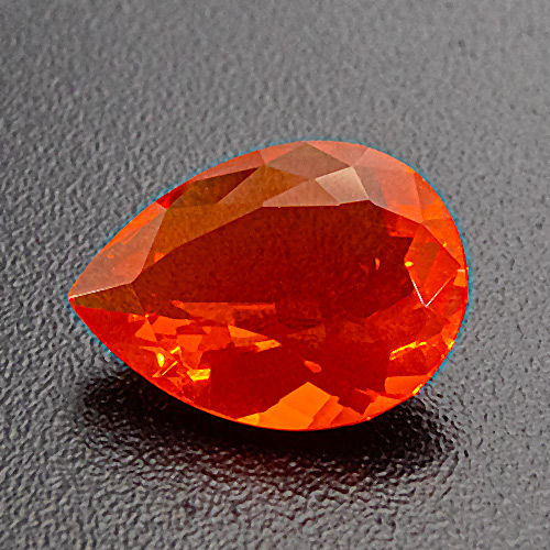 Fire Opal from Mexico. 0.67 Carat. Pear, very small inclusions