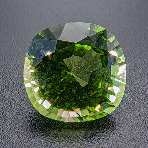 Peridot from Pakistan. 4.24 Carat. Good colour, well cut and proportioned, vibrant