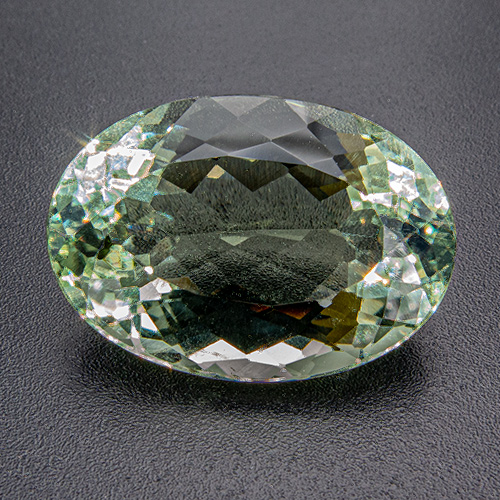 Prasiolite from Brazil. 18.14 Carat. Oval, very very small inclusions