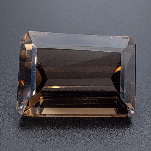 Smoky Quartz from Brazil. 27.67 Carat. Unfortunately this smoky quartz was cut rather asymmetrically