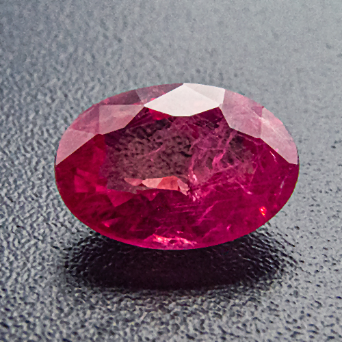 Ruby from Greenland. 0.78 Carat. Oval, very distinct inclusions