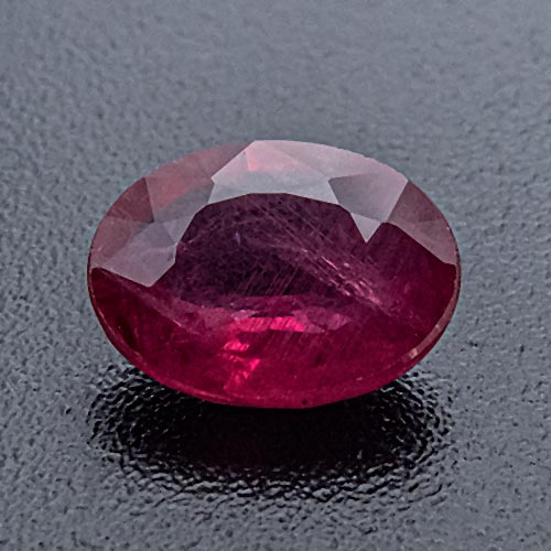 Ruby from Greenland. 0.7 Carat. Oval, very distinct inclusions