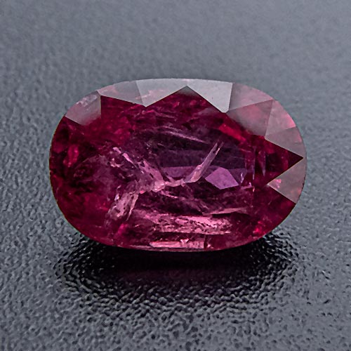 Ruby from Greenland. 1.07 Carat. Oval, very distinct inclusions