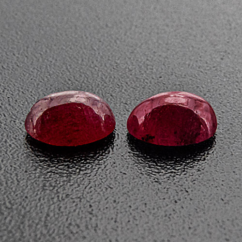 Ruby from India. 0.58 Carat. Cabochon Oval, translucent