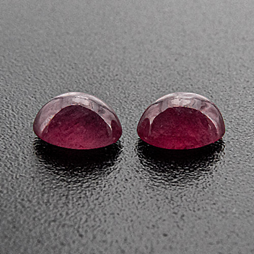 Ruby from India. 0.66 Carat. Cabochon Oval, translucent