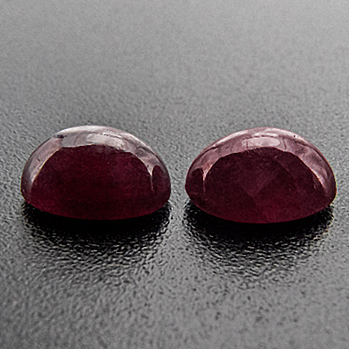 Ruby from India. 1.74 Carat. Cabochon Oval, translucent