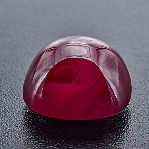 Ruby from Myanmar. 3.94 Carat. Cabochon Cushion, semi-translucent