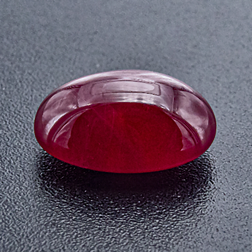 Ruby. 4.06 Carat. Cabochon Oval, semi-translucent